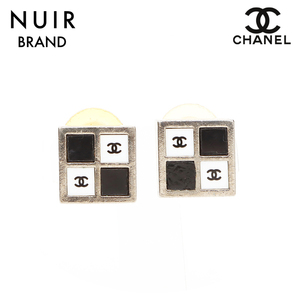 シャネル CHANEL ピアス ココマーク スクエア シルバー