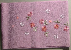 ep306ポリちりめん刺繍色半襟桜送料無料