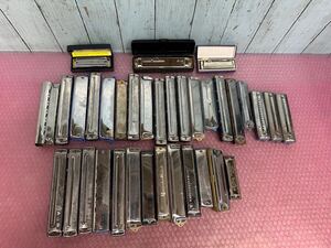 TOMBO/YAMAHAなど　 ハーモニカ　 楽器　計35個まとめ中古現状品　動作未確認　(80s)