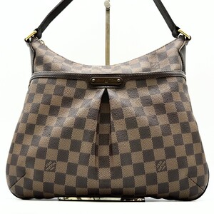 未使用級美品☆ LOUIS VUITTON ルイヴィトン ブルームズベリPM ダミエ ショルダーバッグ エベヌ レザー ブラウン 斜め掛け ユニセックス