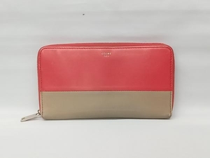 CELINE F-FG-0711 ラウンドファスナー長財布 赤 財布