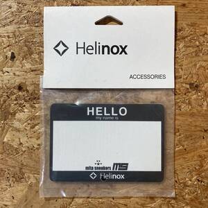 Helinox Winiche&Co. mita sneakers HELLO MY NAME IS PATCH ワッペン コラボ 別注 限定 ヘリノックス チェア テーブル ミタスニーカーズ