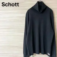 Schott thermal ブラック フェードタートルネック