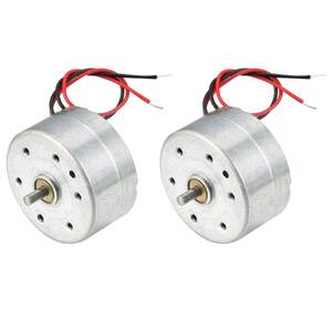 uxcell DCモータ 電動機 ミニモーター 金属 RC300-FT-08800 DC 5V 6000RPM 2個セット