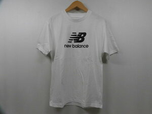 2023年 new balance ニューバランス NB ビッグロゴプリント Tシャツ 半袖 丸首 ホワイト 白 Mサイズ