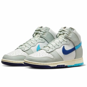 ナイキ 30cm ダンク ハイ レトロ SE 税込定価15400円 ホワイト ブルー NIKE DUNK HIGH RETRO SE メンズスニーカー 白 青 天然皮革