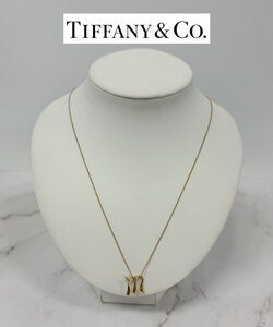 ◆Tiffany&Co. ティファニー イニシャル M 18金 イエロー ゴールド 18K ネックレス◆