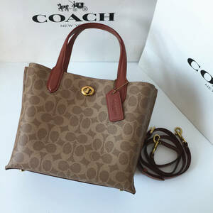 1円～コーチ COACH バッグ C8562 タン ハンドバッグ ショルダーバッグ トートバッグ レディース クロスボディーアウトレット品 新品