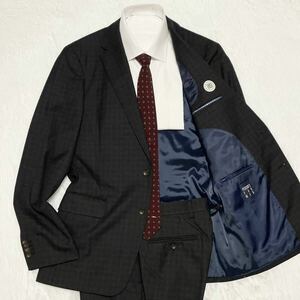 極美品/希少XL◎パーソンズフォーメン PERSON’S FOR MEN セットアップ スーツ テーラードジャケット シャドーチェック 本切羽 通年◎ 3961