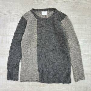 WHEREABOUTS ウェアラバウツ 切り替え プルオーバー ニット KNIT グレー 系 サイズ 48