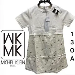 子供服 MICHEL KLEN 130A 花柄半袖ワンピース 女の子 新品未使用