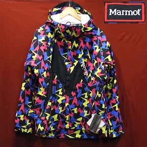 新品 マーモット 限定モデル マルチカラー ロゴ カモ 総柄 ULTIMATE JACKET スノージャケット ボードウェア マンパ 赤 青 黄色 黒 L 未使用