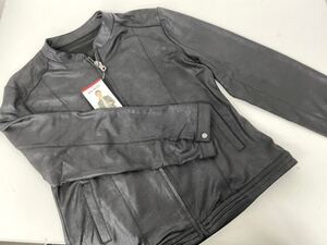 新品■REI RISEE レイリーゼ レディース ライダース風 ジャケット XL ブラック 薄手 秋服 大きいサイズ