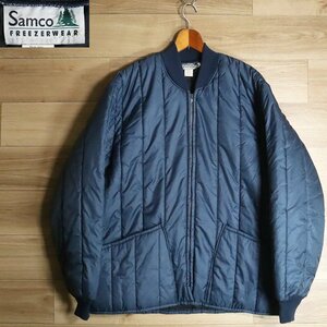 M12K/Y7.25-4　USA製　Samco Freezerwear　キルティングジャケット　ナイロンジャケット　ジップアップジャケット　ブルゾン　アメリカ古着