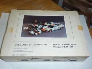 1/24　フォード GT-40 1969年 ル・マン優勝車　ゴールドライン GOLD LINE　レジンキット/ガレージキット エッチングパーツ付　FORD GT40