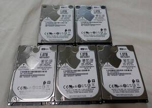 ■正常動作品■WesternDigital製2.5inch AVコマンド対応HDD 1TB WD10JUCT 【5台セット】