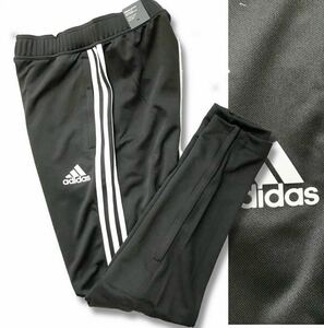 ▲B234新品 正規品 【メンズXXL】 黒 adidas アディダス ゴルフに最適 ジャージ パンツ スリーライン 春夏 スリムテーパード