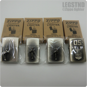 純銀 Windy Girl ＆ USAF Sterling Silver Zippo Set (4 PCS) スターリングシルバー ウィンディ ＆ アメリカ空軍 純銀立体メタル 4個セット