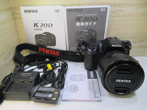 ☆PENTAX デジタル一眼カメラ smc DA 1:2.8 16-50 77㎜レンズセット(K20D-W)1460万画素⑧少々難あり!!