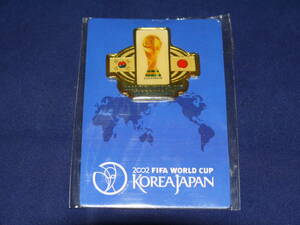 ☆2002FIFA WORLD CUP〃KOREA JPAN・ワールドカップ　コリアジャパンピンバッチ〃40×35ｍｍ・未使用品★