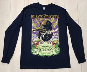 The BLACK CROWES ロンT 【 ネイビー 紺 Ｍ　】 未使用　ブラッククロウズ　2022 ツアー　新品同様　Shake Your Money Maker 30th