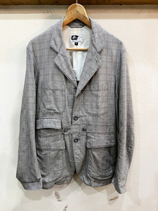 ★USA製 Engineered Garments/エンジニアードガーメンツ グレンチェックシャツジャケット グレー系 コットンジャケット グレー Sサイズ★