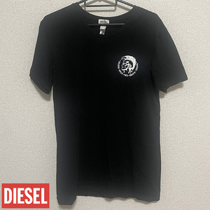 送料無料 DIESEL ディーゼル カットソー 半袖 Tシャツ ブラック M ミリタリー ストリート モード アメカジ ユーロ ヴィンテージ 古着