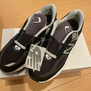 【新品未使用】NEW BALANCE ニューバランス W990BK6 Made in USA スエード/メッシュ スニーカー シューズ US7 24.0cmブラック アメリカ製