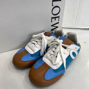 【LOEWE ロエベ】591906 バレエランナー フラットシューズ スニーカー 37 ブルー 2406oki K