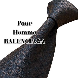 ★Pour Homme BALENCIAGA★　ブラウン系　総柄　イタリア製