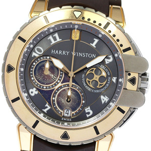 ハリーウィンストン HARRY WINSTON 410-MCA44RZC.A オーシャンダイバー K18PG 自動巻き メンズ 箱・保証書付き メーカーOH済_781256