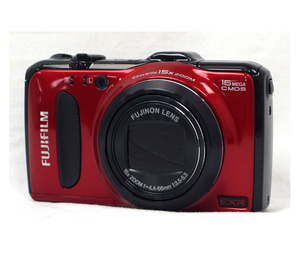 【中古】FUJIFILM デジカメ F600 EXR レッド 1600万画素 [管理:303100256]