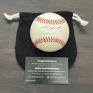 Mike Yastrzemski Inscription Baseball Autograph Fanatics Under Wraps Auto 直筆サインボール