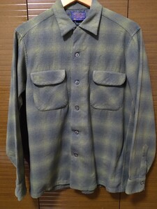 60年代 ペンドルトン PENDLETON オンブレ チェック vintage 長袖シャツ ウール 