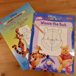 DISNY LEARN TO DRAW くまのプーさんの描き方 英語 WINNIE THE POOH ２冊セット