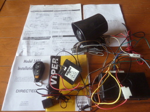 バイパー セキュリティ 3400 リモコン インジケーター LED マイク 配線カットあり ジャンク 取説 旧型 当時物 USDM JDM VIP Jラグ スポコン