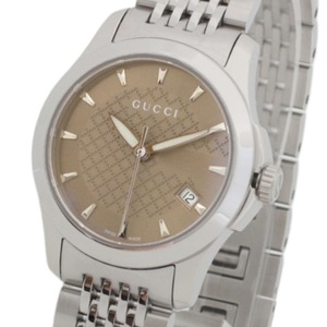 グッチ GUCCI G-TIMELESS YA126503 腕時計 ブラウン クオーツ タイムレス