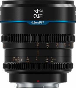 SIRUI Night Walker 24mm T1.2 シネレンズ 大口径マニュアルフォーカスレンズ (MS24M-B, M4/3マウント, ブラック)