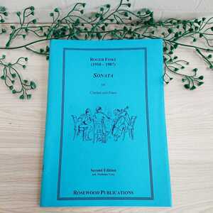輸入楽譜 ロジャー・フィスクによるソナタ/クラリネット&ピアノ Sonata By Roger Fiske/Clarinet and Piano