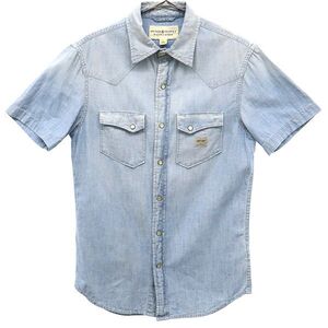 デニムアンドサプライ 半袖 デニムシャツ XS ブルー DENIM&SUPPLY RALPH LAUREN メンズ