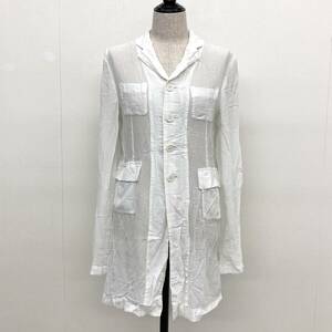 AD1990 robe de chambre コムデギャルソン シワ加工 シースルー シャツ ジャケット 白 90s ローブドシャンブル VINTAGE archive 2070203