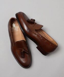 CROCKETT&JONES CAVENDISH3 UK7E カーフ ダークブラウン タッセルローファー 革靴 クロケット&ジョーンズ レザーシューズ メンズ 25.5 新品