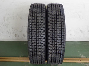 225/80R17.5 123/122L HRT 中古再生 9.9分山 2本セット スタッドレスタイヤ L17154