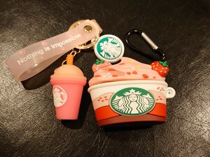 STARBUCKS AirPods Pro ケース カバー エアーポッズケース イヤホンケース スタバ ストロベリーフラペチーノ ピンク