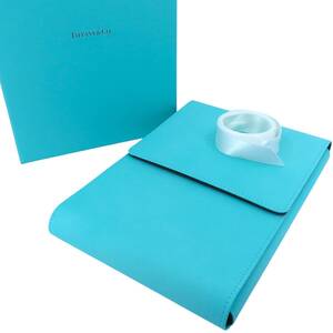 希少 美品 Tiffany&Co. ティファニー ラージ ブルー アクセサリー ネックレス ケース ボックス BOX YO323