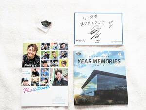 日ハム ★ YEAR MEMORIES　かわいいフォトブック　開業記念ピンバッジ　万波中正　サイン入りMC ★ エスコン 北海道日本ハムファイターズ