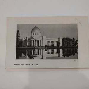 白黒写真はがき インド カルカッタ GENERAL POST OFFICE CALCUTTA 歴史資料 戦前 戦時下品 アンティーク 明治・大正期レトロ 