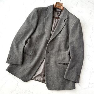 C803 GIORGIO ARMANI ジョルジオ アルマーニ 80s 黒タグ 美品 テーラード ジャケット Euro Vintage ヴィンテージ グレージュ 48 ＝ L〜XL位