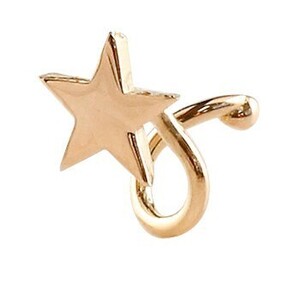 18金 ピアス ピアス レディース キャッチのいらないピアス 片耳ピアス 星 ピンクゴールドk18 18k シンプル キャッチナッシャー