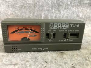 動作品 N-4085 BOSS ボス GUITAR BASS TUNER エレキギター ベース チューナー TU-6 チューニング